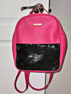 Juicy Couture Hot Pink and Black Sequin Mini Backpack